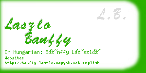 laszlo banffy business card